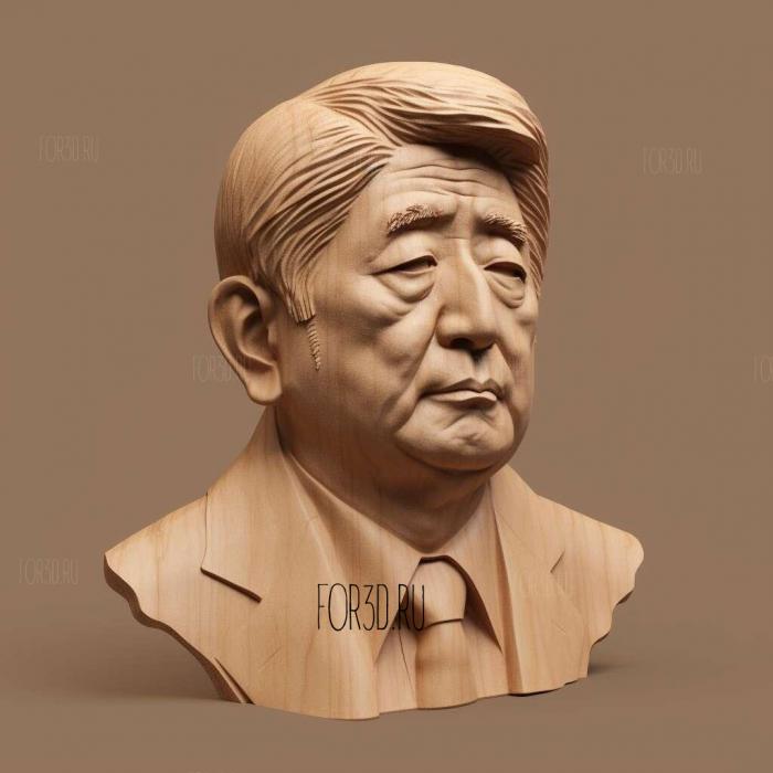 Shinzo Abe 3 stl model for CNC